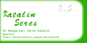 katalin seres business card